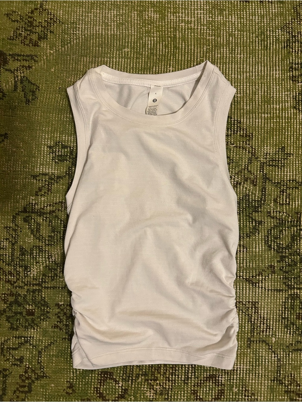 lululemon athletica Light Cream Ribbed Tank - Sleeveless Active Top